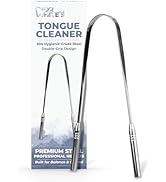 Dr. White’s Precision Tongue Care Collection – Single Grip Tongue Cleaner, 420 Surgical-Grade St...