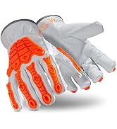 HexArmor Cut-Resistant Impact Protection Leather Work Gloves | Chrome SLT Series 4067 | Large