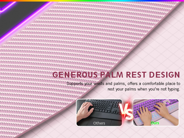 plam rest wireless keyboard