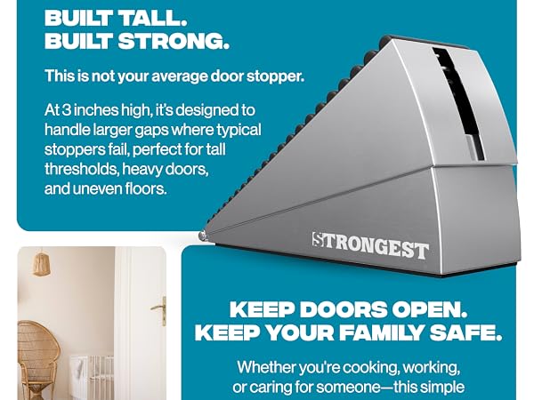 preventing sliding, movement, and door slamming in high-traffic areas