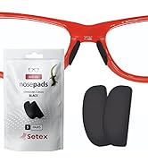 Setex Gecko Grip 1mm Anti Slip Eyeglass Nose Pads, (5 Black Pair) USA Made, Innovative Microstruc...