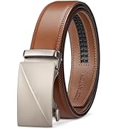 BOSTANTEN Mens Belt Leather Ratchet Belt For Men Dress and Casual with Adjustable Buckle, Trim to...