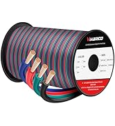 VIABRICO 100ft 22AWG 4pin RGB wire extension cable, led wire 22AWG Copper Clad Aluminum Copper Wi...