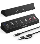 Xiaobi 7-in-1 USB C Hub with 10Gbps Data Transfer, PD 45W & QC 18W Fast Charging, Ergonomic Tilt ...