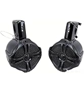 6.5 Marine Speakers Pair, 350W Bluetooth Rechargeable Boat & Wakeboard Tower Speakers, 2 Way Wate...