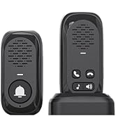 PANDAAR Wireless Intercom Doorbell,1000ft Range Two-Way Communication System for Home Use,Full Du...
