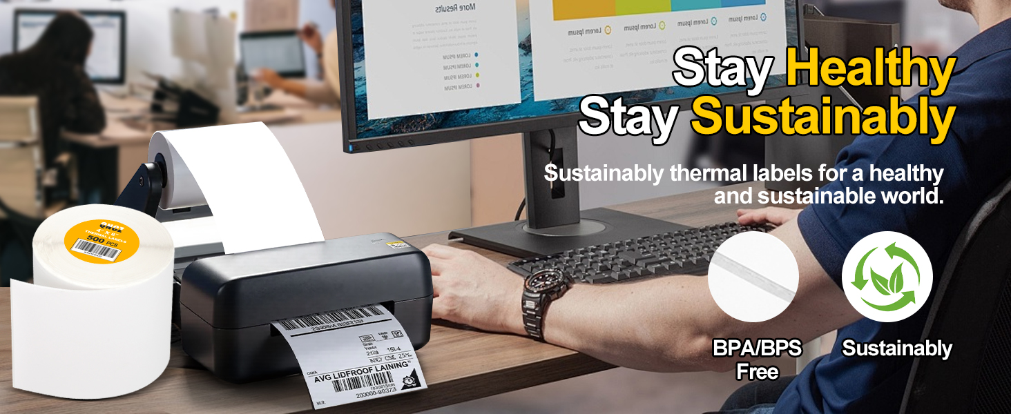 thermal printer labels-shipping supplies-label paper 4x6-small business shipping supplies-mailing la