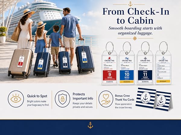 CRUISE LUGGAGE TAG HOLDERS