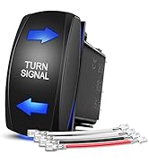 Nilight Turn Signal Switch Blue 4Pin ON OFF ON Rocker Switch Laser Etched SPDT Toggle Switches 12...
