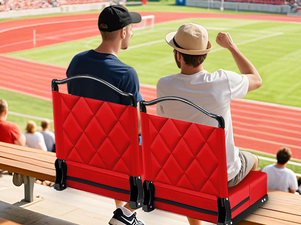 stadium chairs with back and cushion