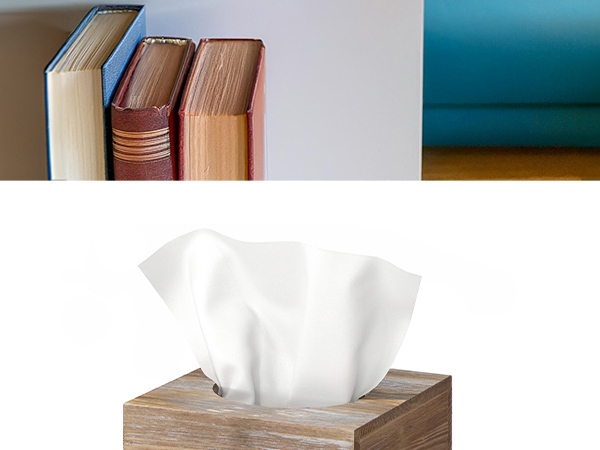 Rustic Metal Wood Square Tissue Box Cover Decorative Bathroom Facial Holder Farmhouse Country Decor