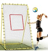 SPOYNAL Volleyball Rebounder Net, 4x7 ft Volleyball Training Equipment, Adjustable Rebounder Net ...