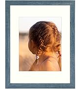 Golden State Art, 11x14 Picture Frame with Mat for 8x10 - High Definition Glass Wall Mounting Hor...