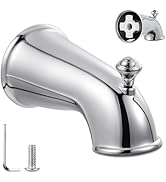 Enhon 6 Inch Slip on Tub Spout with Diverter, Decorative Bathtub Spout with Pull Up Diverter, Fit...