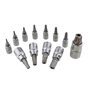 ABN | Tamper Proof Torx Plus 5 Point Star Tip Socket Bits 12-Piece Set
