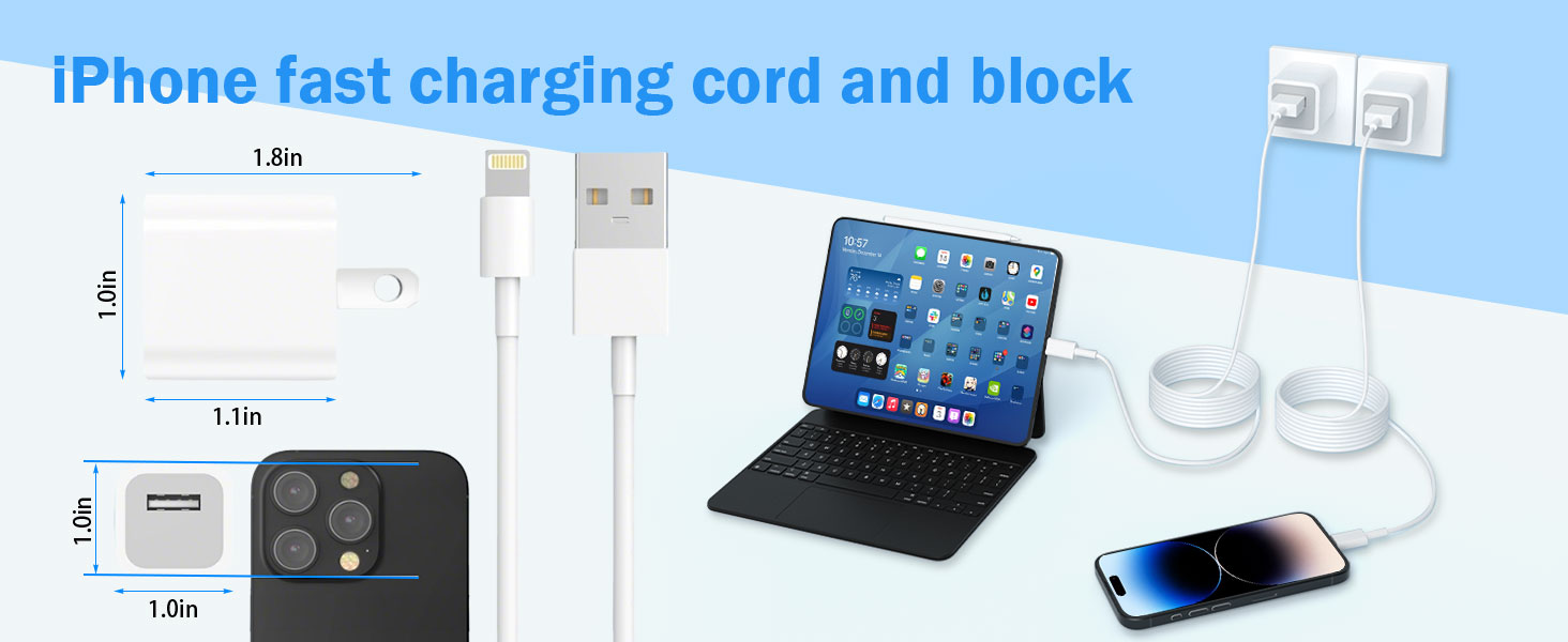 5W USB Charger iPhone Adapter is small and lightweight design iPhone Charger Block