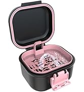 BVN Leak-Proof Denture Case, Denture Cup for Soaking Dentures, Retainer Cleaning Case Black and P...