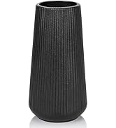 Matte Black Ceramic Vase, GUKJOB Small Cute Flower Vase for Pampas Grass, Home, Living Room, Dini...