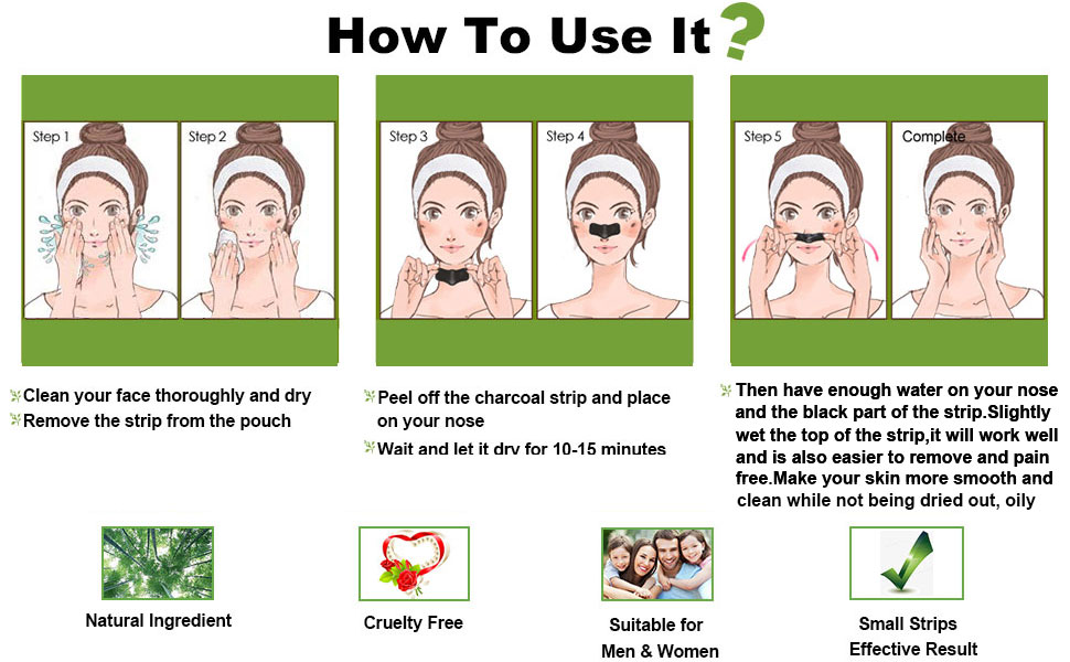 Blackhead Pore Nose Pores Strips Charcoal Blackheads Removal Strip Black Head Nose Strips