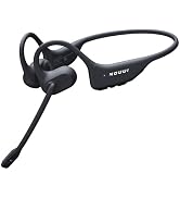 Open Ear Headphones with Mic, Dual Connection Bluetooth Headset with Microphone (AI Noise Cancell...