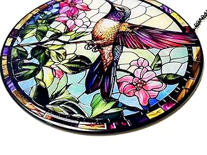 stained glass window hanging
