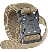 JUKMO Quick Release Tactical Belt, Military Work 1.5" Nylon Web Hiking Belt with Heavy Duty Seatb...