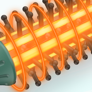 Hot curler hair brush