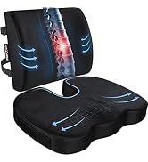 FORTEM Chair Cushion, Seat Cushion for Office Chair, Lumbar Support Pillow for Chair, Car Seat Cu...