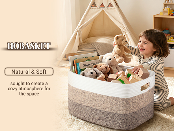 toy basket,blanket storage for living room,room decor,rope basket,kid laundry basket,baby room decor