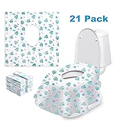 21 Pack Toilet Seat Covers Disposable - Green Dragon