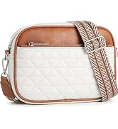 Quilted Crossbody Bag for Women Shoulder Purse Vegan Leather Trendy Small Hobo Bags With 2 Adjust...