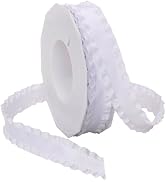 Morex Ribbon Double Ruffle Ribbon, 7/8-Inch by 16.5-Yard, White (96505/15-601)
