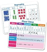Dry Erase Place Value Whiteboard,9" x 12" Double Sided Dry Erase Boards for Kids for Teaching Pla...
