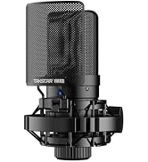 TAKSTAR Professional Recording Microphone, XLR 16mm Condenser Diaphragm Microphone with Anti-Vibr...