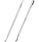 2PCS Cuticle Pusher and Cutter Remover, Xunxmas Salon Nail Scraper for Gel Polish, Stainless Stee...