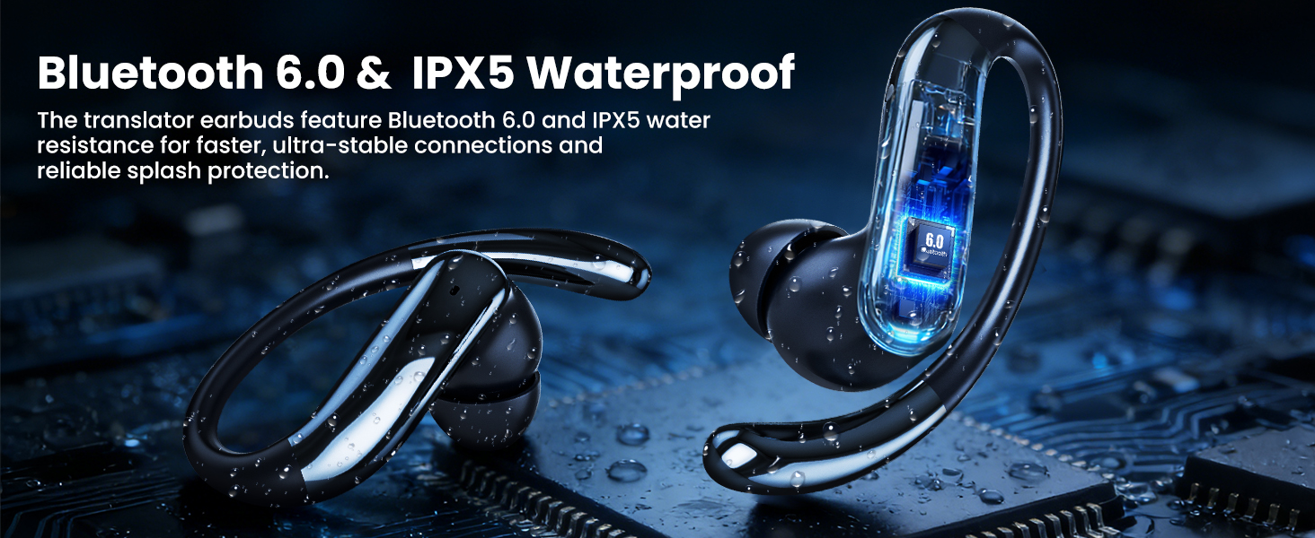 Bluetooth 6.0 and IPX5 Waterproof