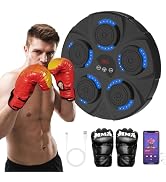 Music Boxing Machine with 2 Pairs Boxing Gloves, Smart Bluetooth Music Beat Workout Machine Wall ...