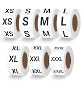 Svaldo Size Stickers for Clothing, 3500 Pcs, 1 inch Round Self Adhesive Clothing Size Stickers, L...