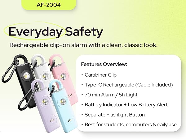 AF-2004 Weten personal safety women alarm to carry on purse