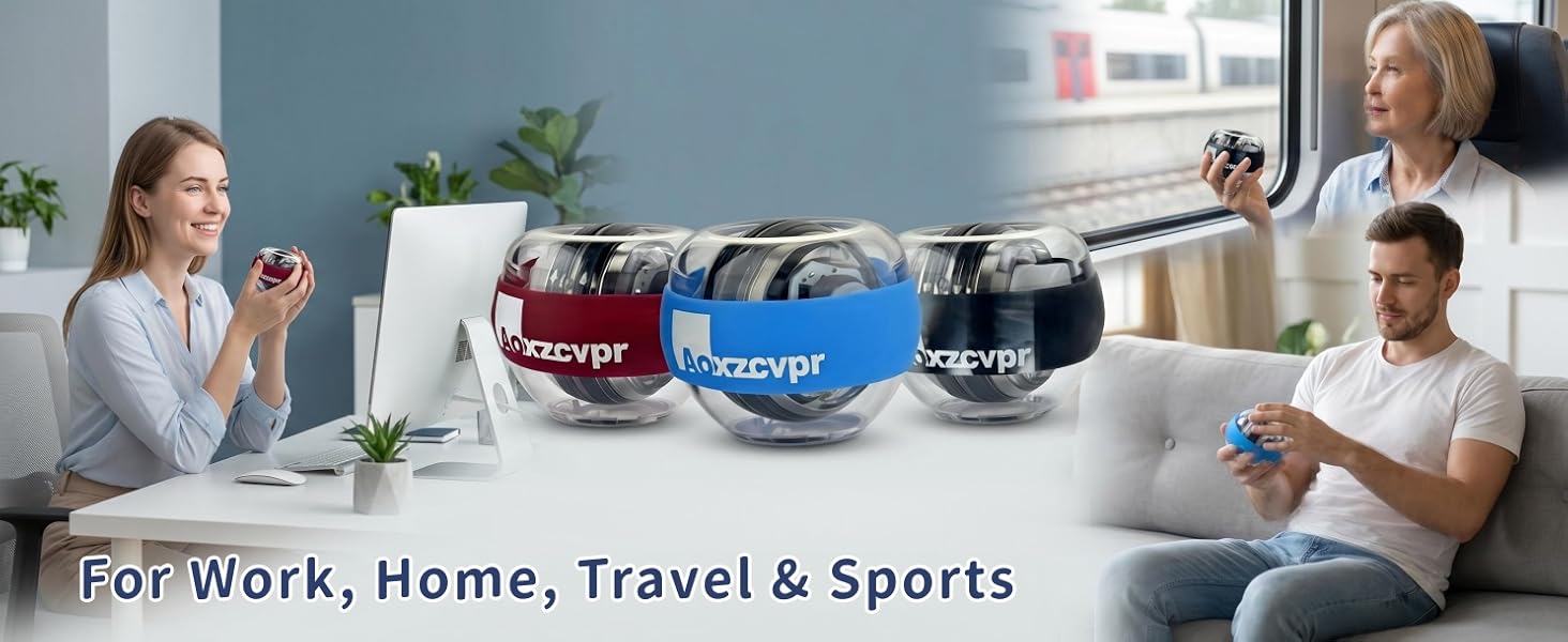 Applicable for Work, Home, Travel & Sports Scenarios | Use Your Gyro Ball Anywhere