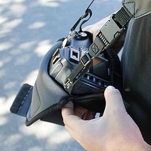DSLR Camera Case Sleeve w/ Neoprene Protection , Accessory Storage & Strap Openings by USA Gear