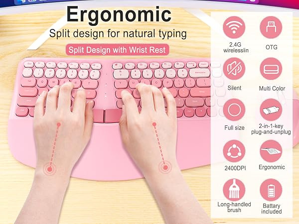 Ergonomic Wireless Keyboard