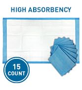 BodyMed Disposable Underpad, 23 in. x 36 in., 15 Underpads, High Absorbency – Discreet