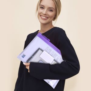 zipper document holder