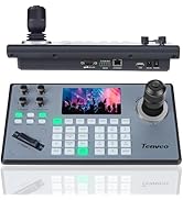Tenveo NDI PTZ Camera Joystick Controller, 5'' LCD Screen Real-time Preview 4D Joystick Controlle...