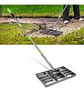 WORKPRO Lawn Leveling Rake, Heavy Duty Leveling Rake with 17” x 10” Ground Plate, Yard Leveling R...