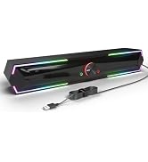 ROSON Bluetooth Computer Speakers, Adjustable RGB PC Gaming Speakers with Enhanced Bass and Volum...