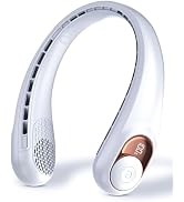 Neck Fan, Personal Fan with LED Display, USB-C Rechargeable, 5200mAh-Battery, 3-Speed Adjustment ...