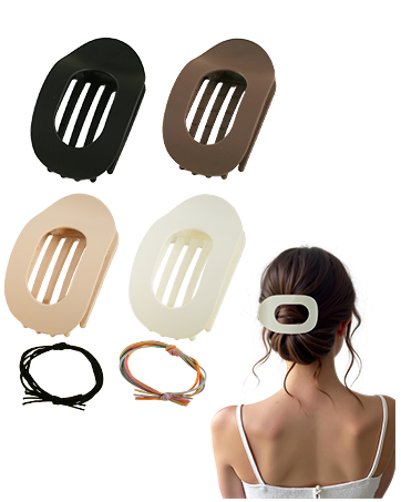 LARGE OVAL FLAT HAIR CLIPS