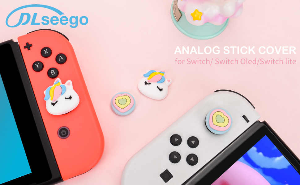 unicorn Nintendo switch thumb grips